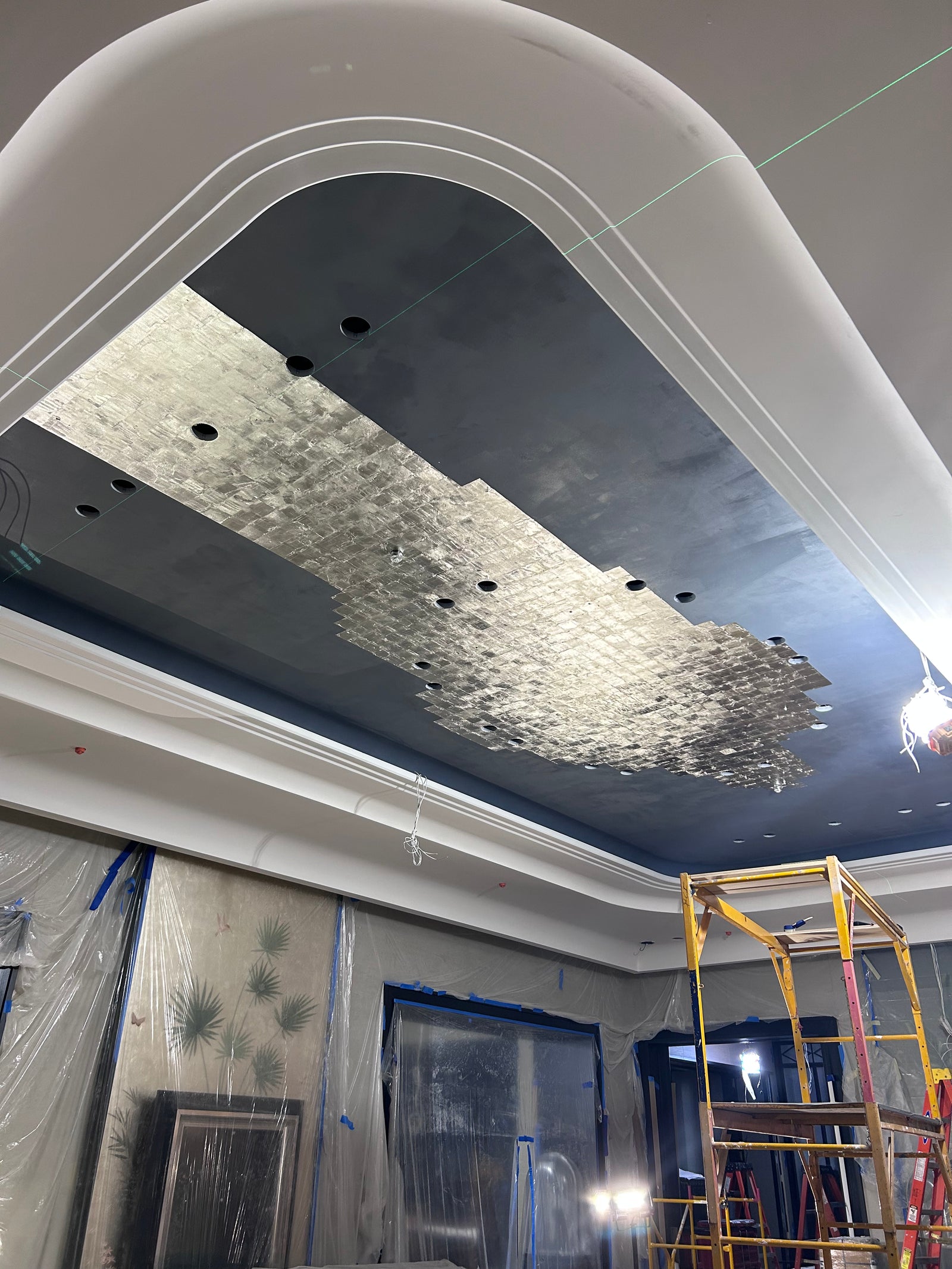 Van Cleef 12-karat gold leaf ceiling project by California Wall Design — photo 2
