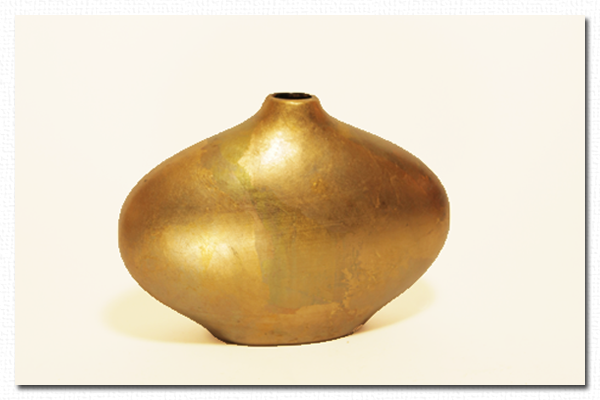 Gold Leaf Vase-California Wall Design Inc.